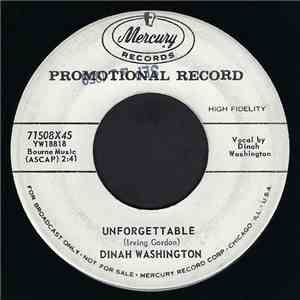 Dinah Washington - Unforgettable / Nothing In The World (Could Make Me Love You More Than I Do) download free