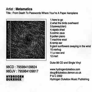 Metamatics - From Death To Passwords Where You're A Paper Aeroplane download free